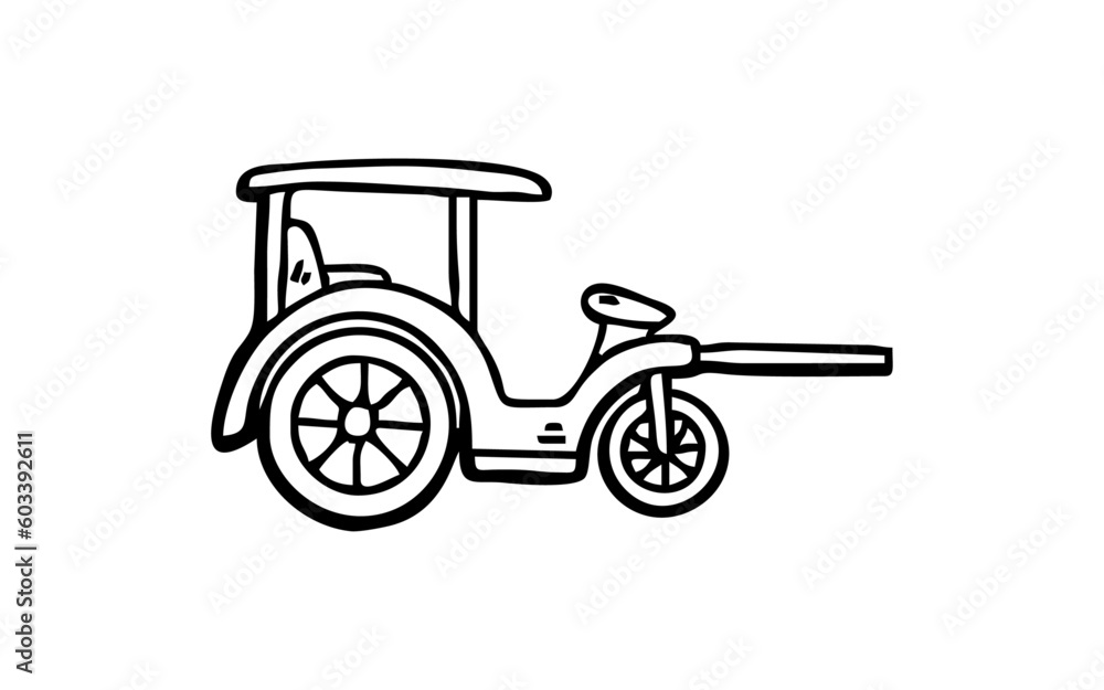 MOTOR CYCLE Doodle art illustration with black and white style. MOTOR CYCLE Doodle art illustration with black and white style.