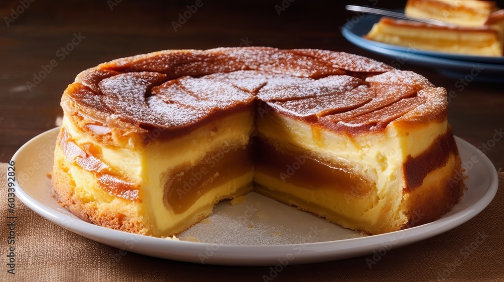 gateau basque, standard of the french basque country. AI Generated gateau basque, standard of the french basque country. AI Generated
