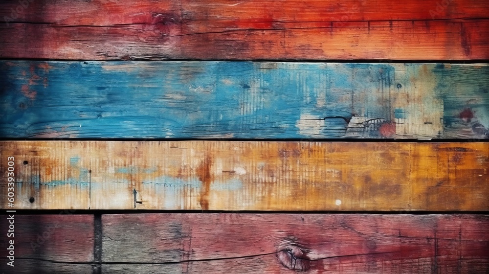 Out of date, grungy, colorful wood establishment. AI Generated Out of date, grungy, colorful wood establishment. AI Generated