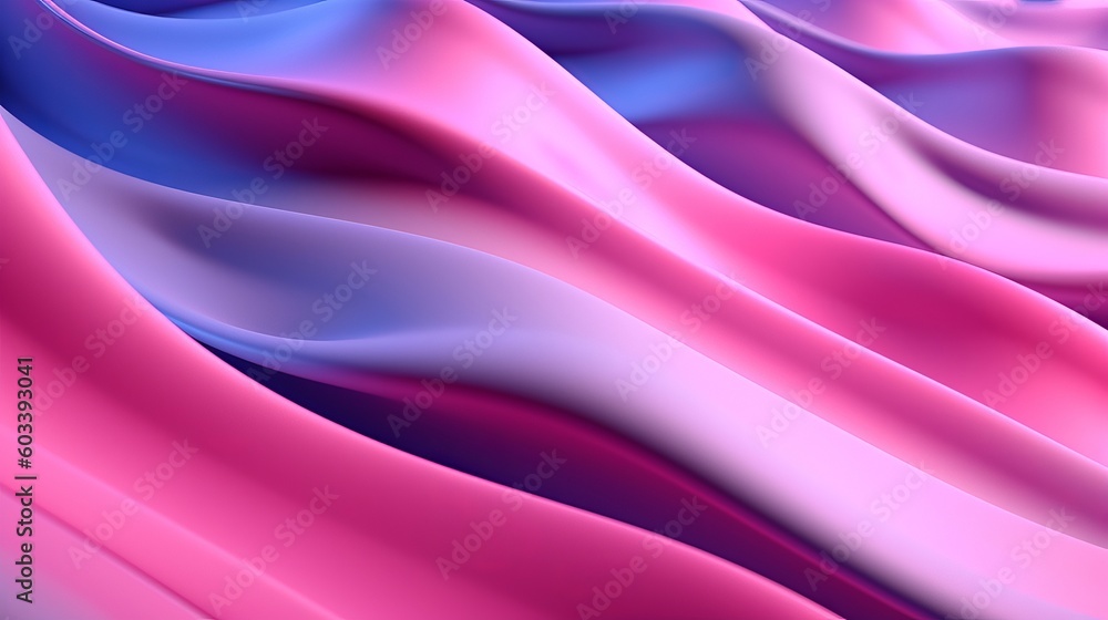 Obraz premium Pink Undulating lines shape a Colorful hypothetical establishment. AI Generated