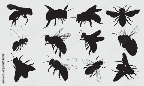 Bee silhouette 12 design © creativeproartist