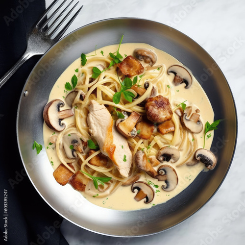 Pasta with Chicken and Mushrooms