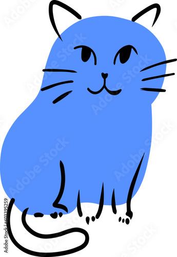 cute cat, vector illustration