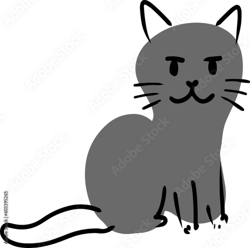 cute cat, vector illustration