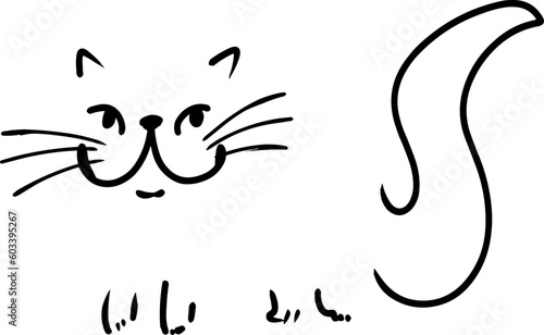 cute cat, vector illustration