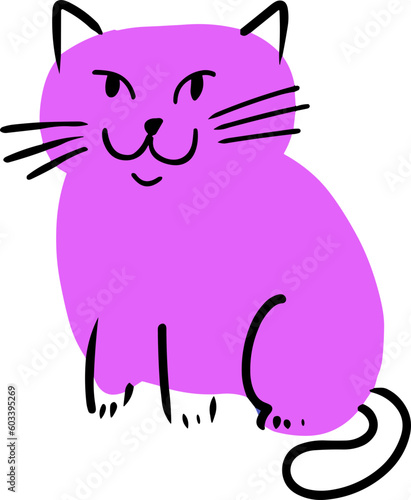cute cat, vector illustration