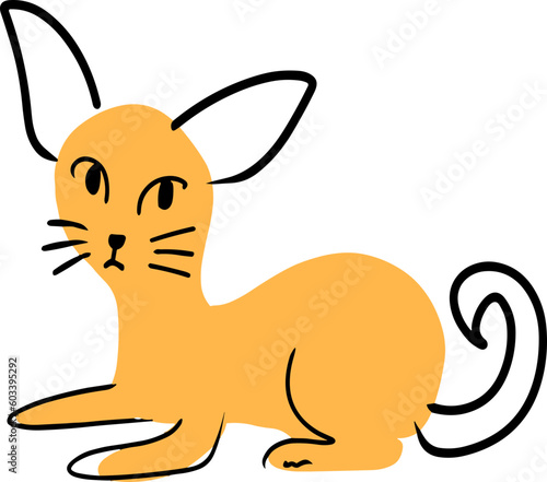 cute cat, vector illustration