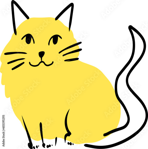 cute cat, vector illustration