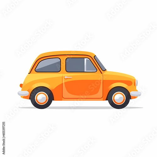 Car Cartoon Isolated White. Generative AI © The Last Word