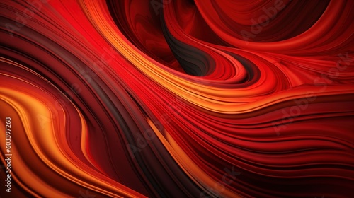  a red and orange abstract background with wavy lines and curves. generative ai