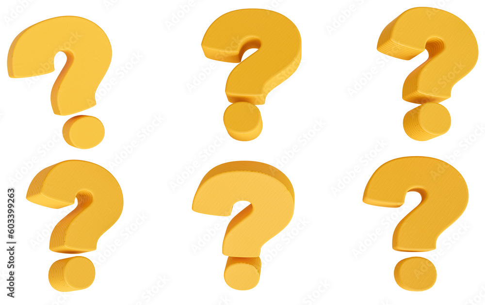 Question mark, yellow colored line pattern question mark.Png questionmark. 3D illustration. Question mark, yellow colored line pattern question mark.Png questionmark. 3D illustration.