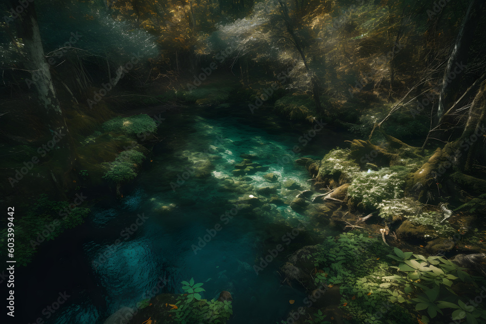 Beautiful Freshwater landscape. Generative AI Beautiful Freshwater landscape. Generative AI
