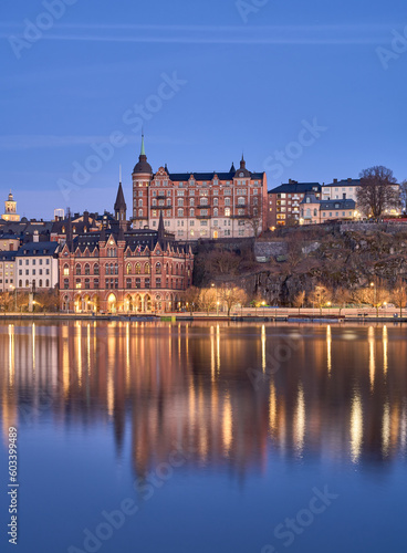 Södermalm in Stockholam in the evening