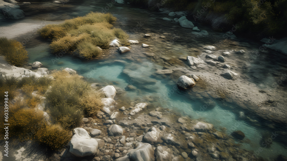 Obraz premium Freshwater landscape. Generative AI