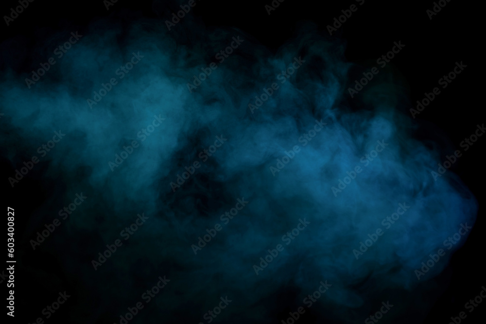 Blue and green steam on a black background. Blue and green steam on a black background.