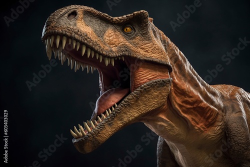 illustration  standing tyrannosaurus  generative ai.