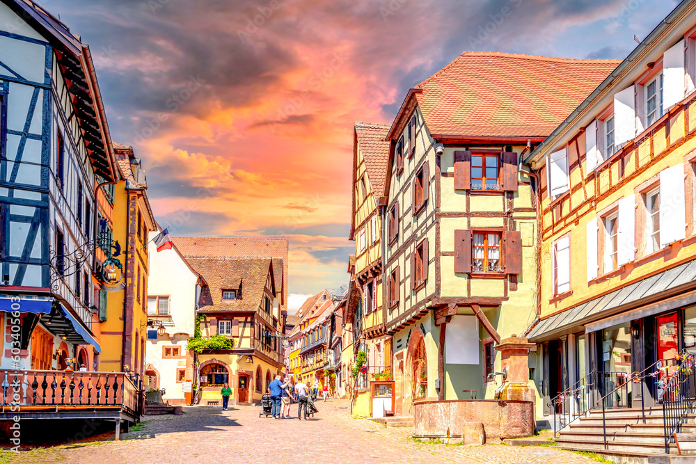 Altstadt, Ribeauville, Frankreich 