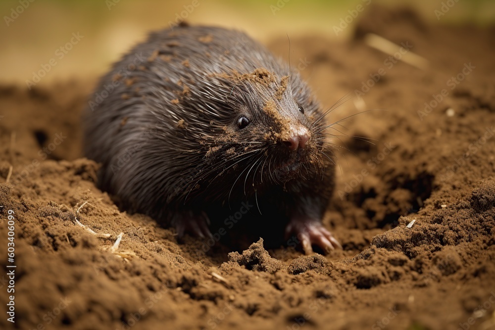 illustration, a mole on the ground, generative ai illustration, a mole on the ground, generative ai