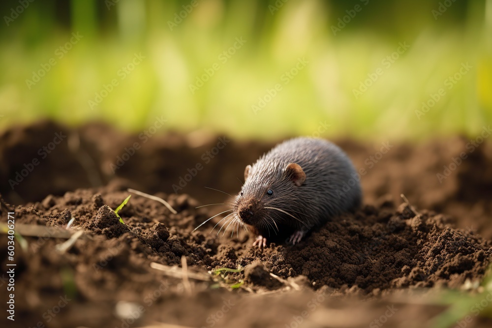 illustration, a mole on the ground, generative ai illustration, a mole on the ground, generative ai