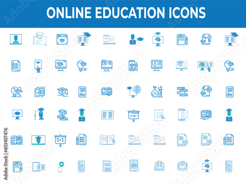 Online Education Icon set