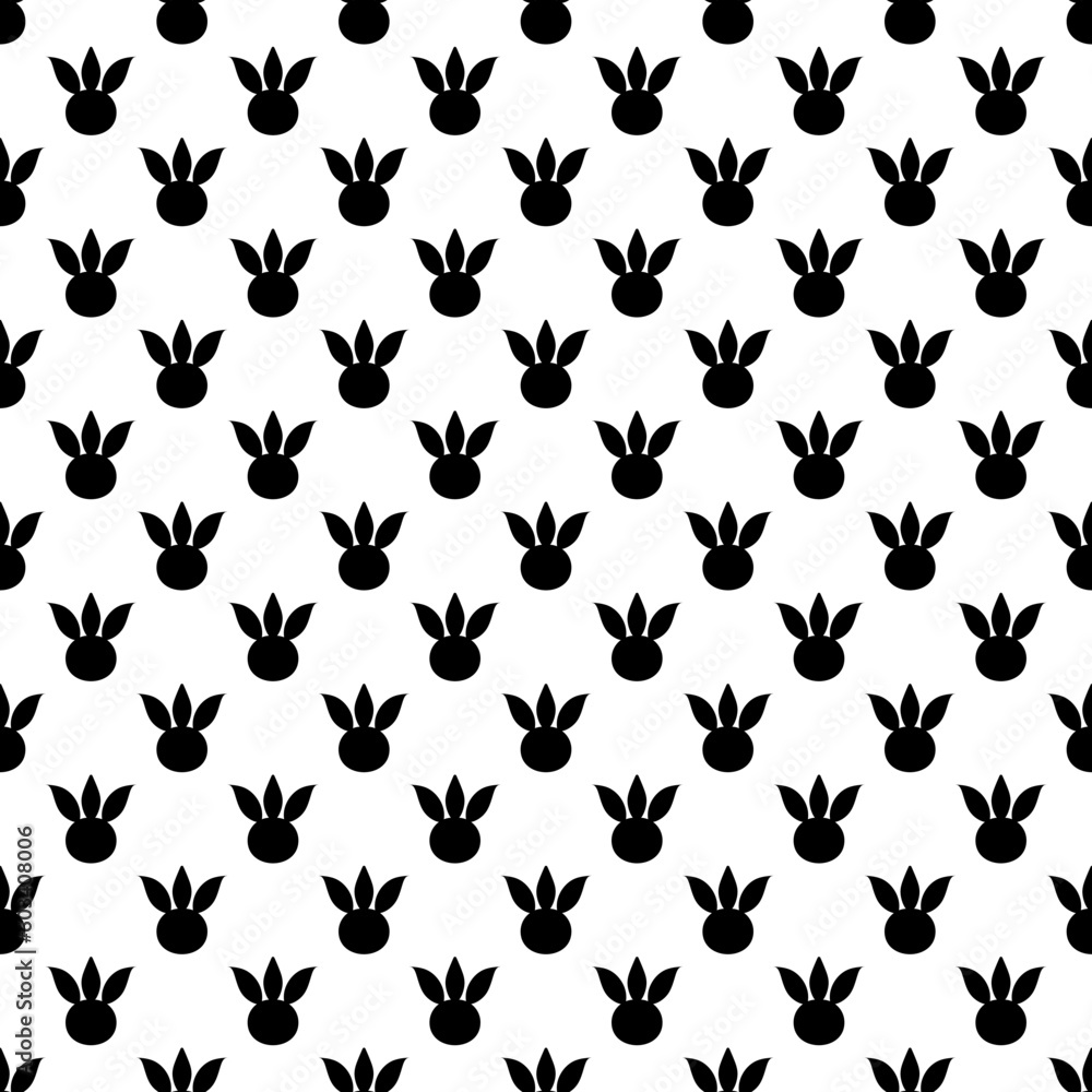 Obraz premium black and white pattern floral flower plant leaves tattoo art shape symbol vector illustration