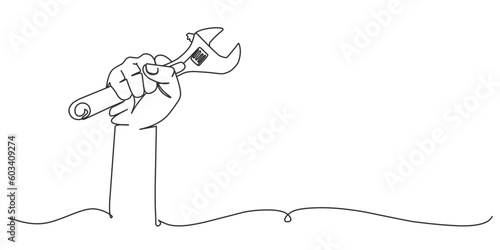 Labor day line art style vector illustration