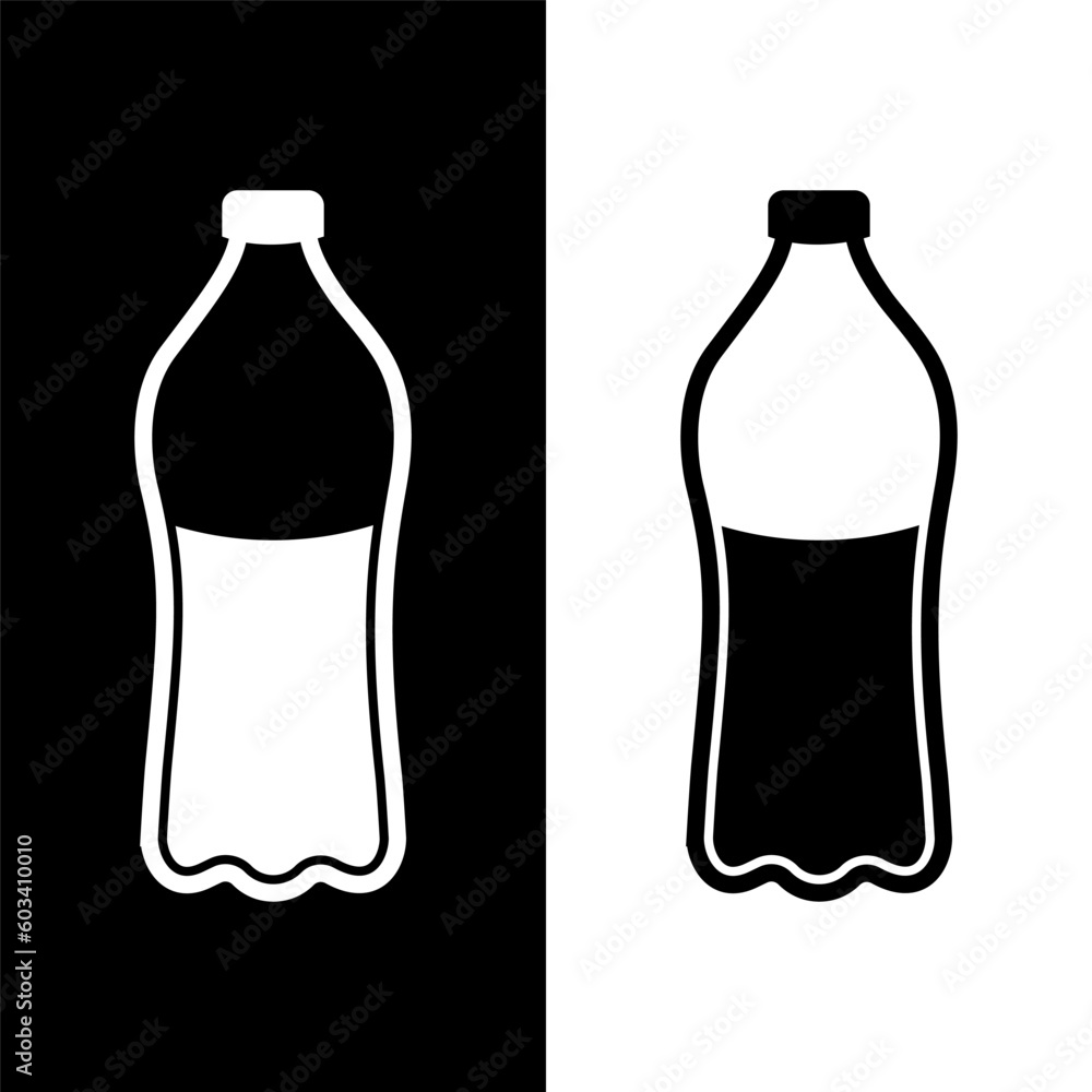 black and white water bottle icon black and white water bottle icon