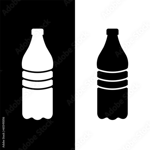 black and white water bottle icon