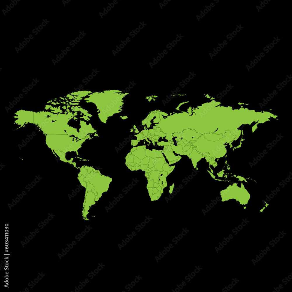 World map flat vector design World map flat vector design