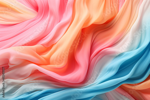 A colorful abstract background with a pink and blue swirls.
