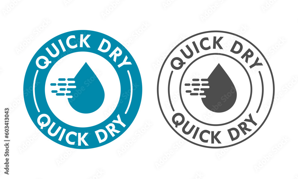 Quick dry design logo template illustration Quick dry design logo template illustration