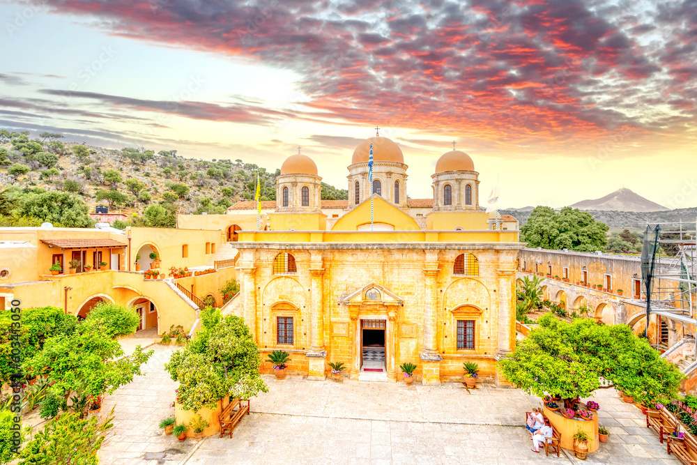 Fototapeta premium Kloster Holy Trinity, Kreta, Griechenland 