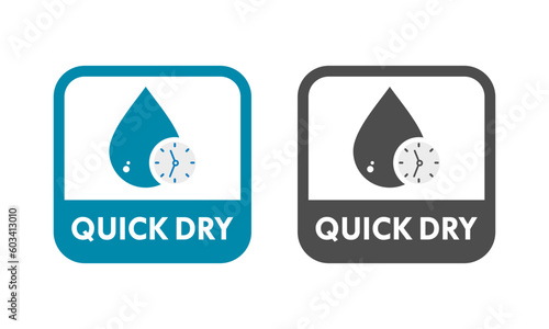 Quick dry design logo template illustration