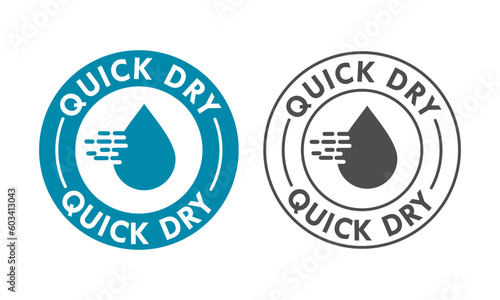 Quick dry design logo template illustration