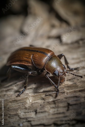 illustration,brown beetle, generative ai © Jorge Ferreiro