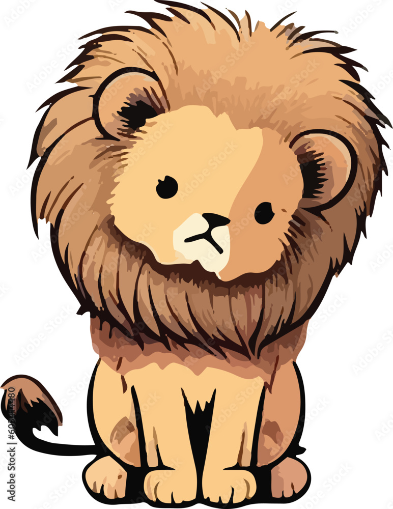 cartoon lion cub