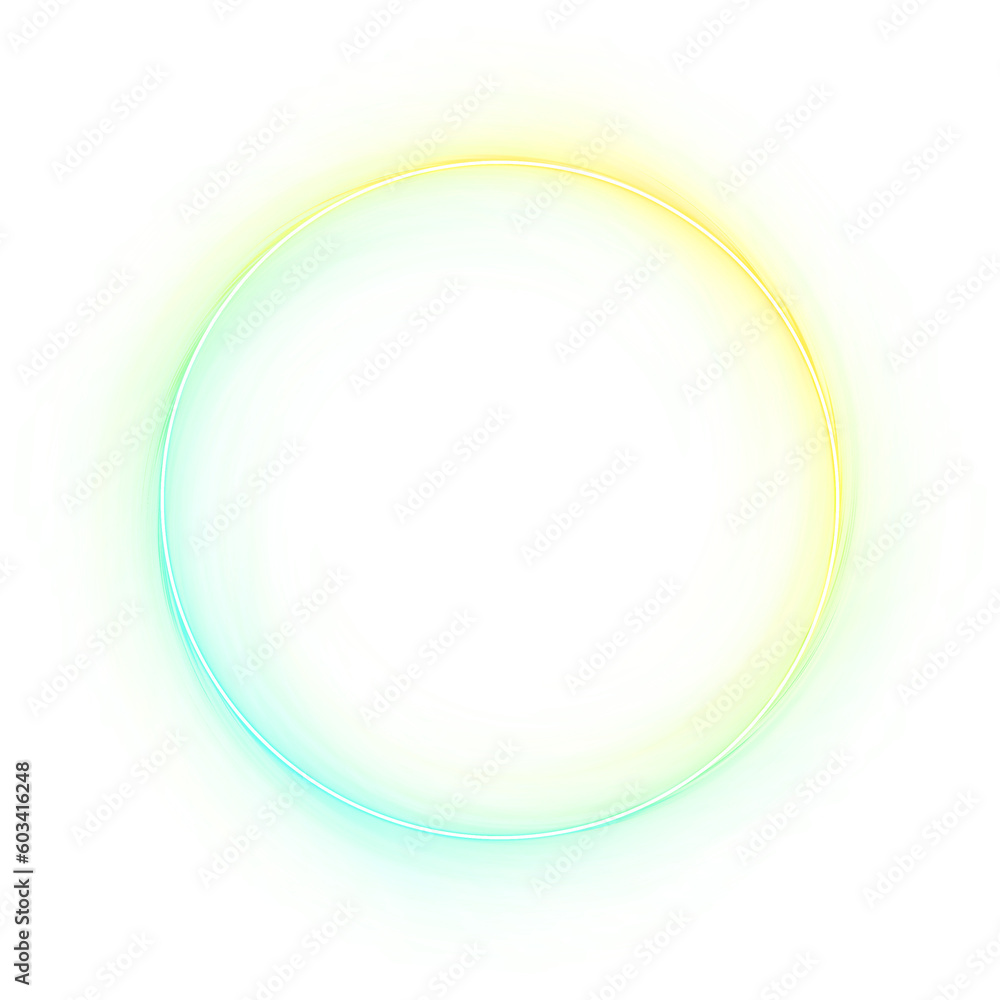 Obraz premium Circle colorful bright neon border