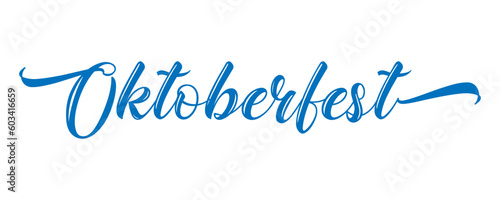 Hand sketched Oktoberfest word as header or logo. Vector illustration of Munich´s beer festival, Octoberfest. Drawn lettering for poster, banner, invitation. 
