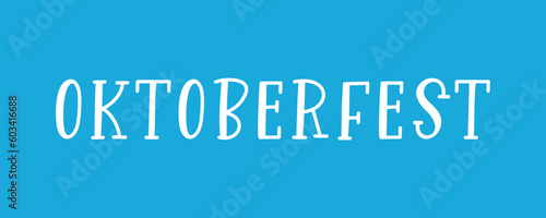 Hand sketched Oktoberfest word as header or logo. Vector illustration of Munich´s beer festival, Octoberfest. Drawn lettering for poster, banner, invitation. 