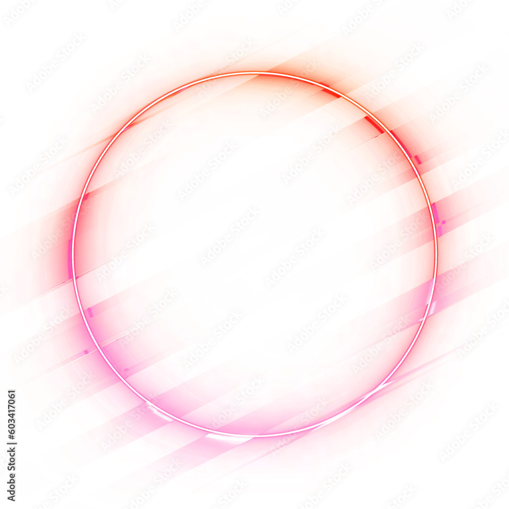 Naklejka premium Circle swirl colorful bright neon border