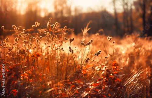 a field in autumn sunlight