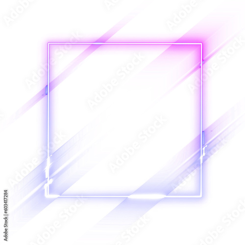 Gradient square colorful bright neon border