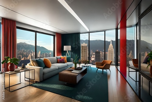 Interior Design of TV Lounge, Living room
