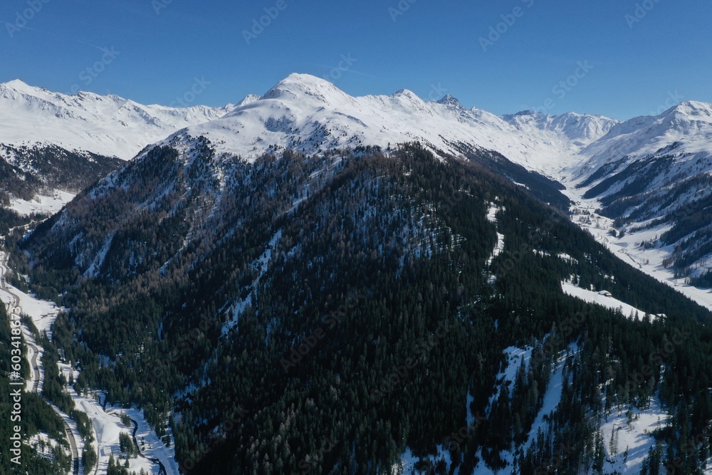 snow covered mountains from above snow covered mountains from above