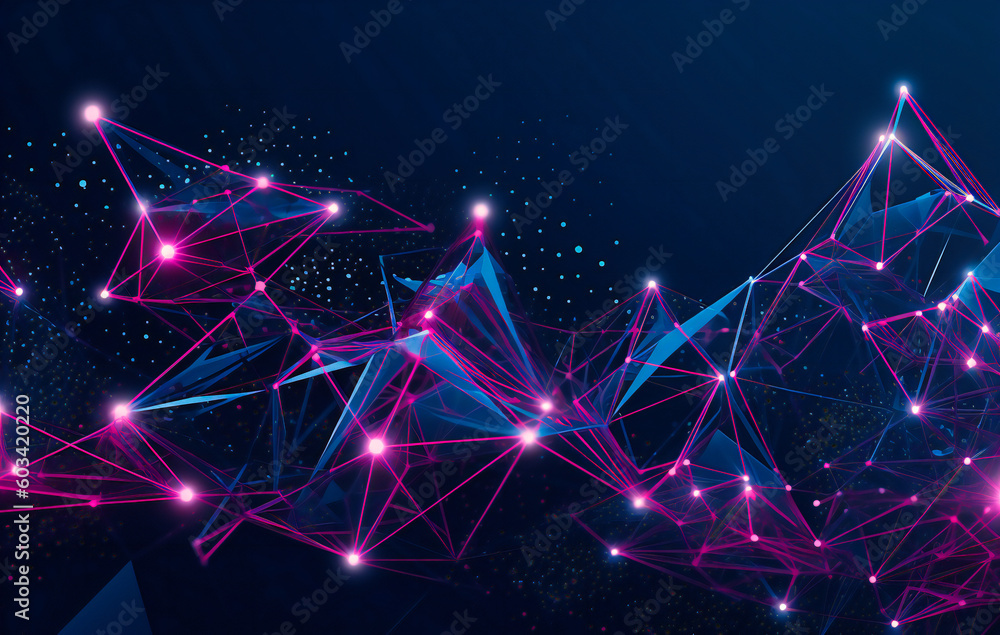 a blue background with some triangular and twisted lines a blue background with some triangular and twisted lines