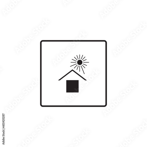 keep away from direct sunlight icon symbol sign vector