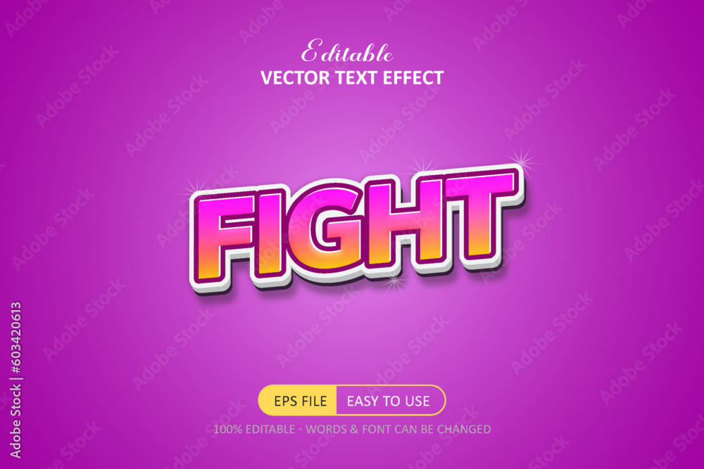 Editable Fight style text Editable Fight style text