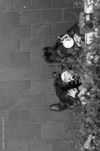 Friends meeting for coffee
