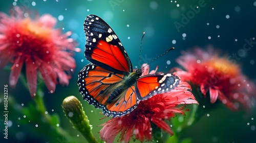 Butterfly on Colorful Flower - Macro Photography © kiril