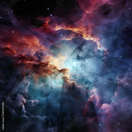 KI Generierter Nebula Universum